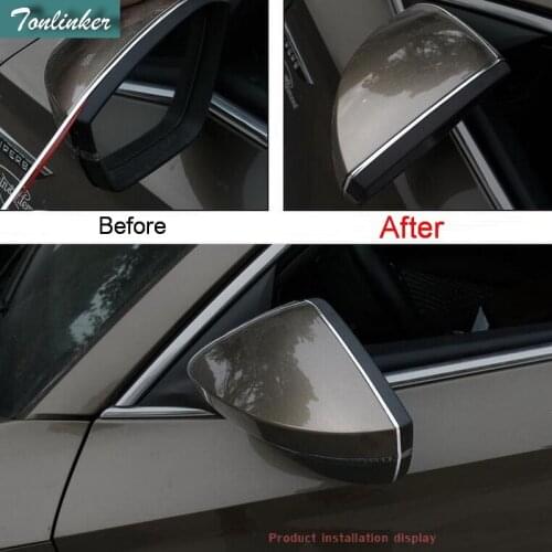 Tonlinker 1 pcs DIY ABS Chrome car styling multipurpose body trim highlight bar cover For SKODA Superb 2015-16 Part Accessories