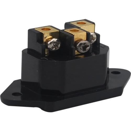 High-end No Welding Audio Adapter 4N Pure Copper Gold / Rhodium Plating IEC Input Connectors Amplifier CD Player
