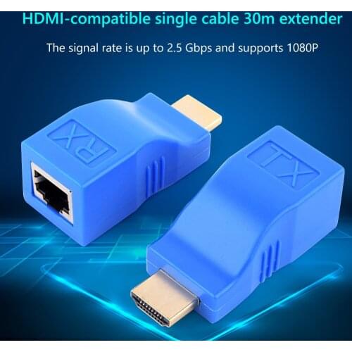 2pcs RJ45 4K HDMI-compatible Extender Extension 30m CAT5e Cat6 Network Ethernet LAN for TV Box DVD