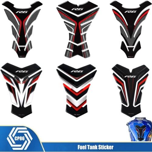 For YAMAHA YZF600 YZFR6 YZF R6 Carbon Fiber 3D Motorcycle Sticker Gas Fuel Oil Tank Pad Protective Case