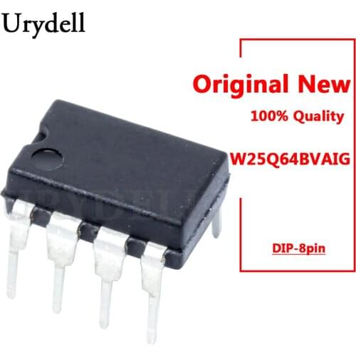 2pcs W25Q64BVAIG 25Q64BVAIG 64M-Bit Serial Flash Memory With Dual And Quad SPI DIP-8pin