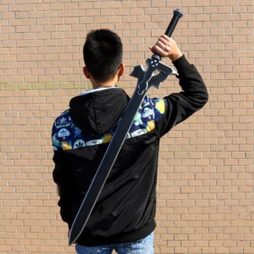 80cm Kirigaya Kazuto Elucidator Sword Art Online SAO 1: 1 Sword Action Figure Weapon Asun Repulsor Dark Sword Cosplay PU Kids