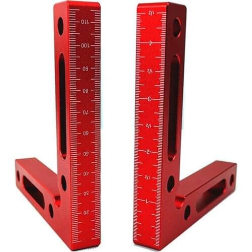 90 Degree Positioning Squares Aluminum Alloy 4.7" x 4.7"(12x12cm) Right Angle Clamps Woodworking Carpenter Tool Corner Clamping