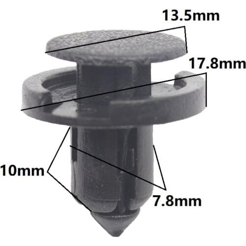 Auto Bumper Splash Shield Cover Moulding Push-Type Retainer Clips For Honda