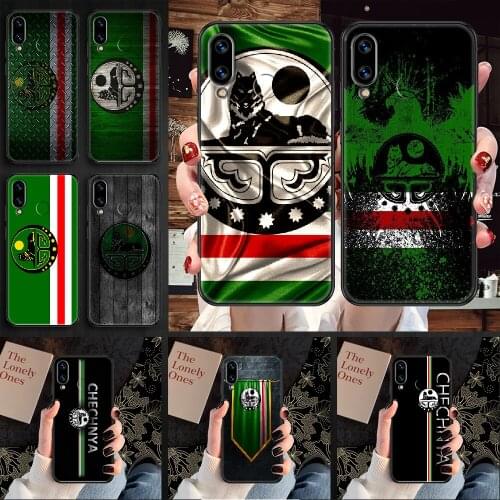 Chechen National Flag Phone case For Huawei Honor 6 7 8 9 10 10i 20 A C X Lite Pro Play black tpu bumper 3D Etui trend