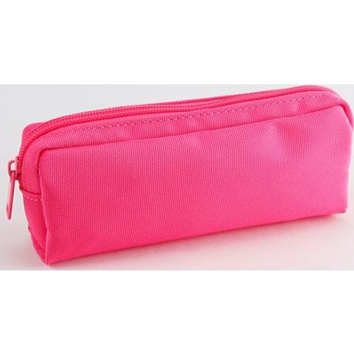 Retail online shopping pencil case blue personalized student canvas pencil bag custom