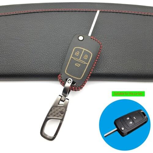 Hot Sale 3 Button Skin Leather Key Cover Case for Chevrolet Cruze fit Buick Opel Vauxhall Astra Corsa Antara Meriva Insignia Fob