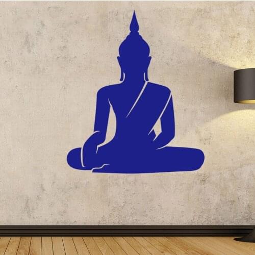 COCOPLAY Sitting Buddha Wall Stickers Removable Wall Decal Chakra Mandala Mantra Chakra Meditation Sticker Decor Yoga Room