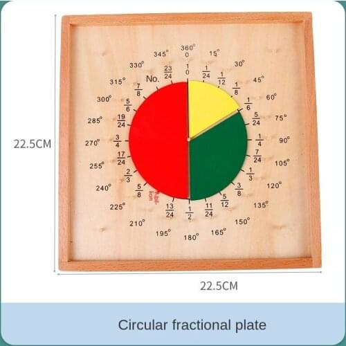 Baby Toys Circular Mathematics Fraction Division Teaching Aids Montessori Board Wooden Toys Child Educational Gift Math Toy