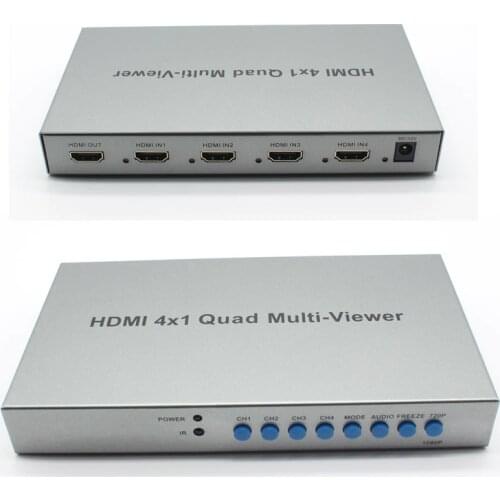 HDMI 4x1 Quad Multi-viewer Switcher PIP Support Seamless Switch HD Video Splitter Compliant Divider Video Converter