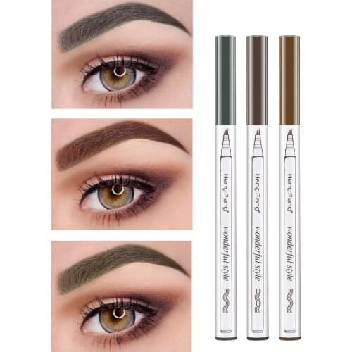 Waterproof Eyebrow Pencil Long Lasting Brow Liner Definer Pen Tattoo Microblading Tool - Maroon/Brown/Dark Gray Optional