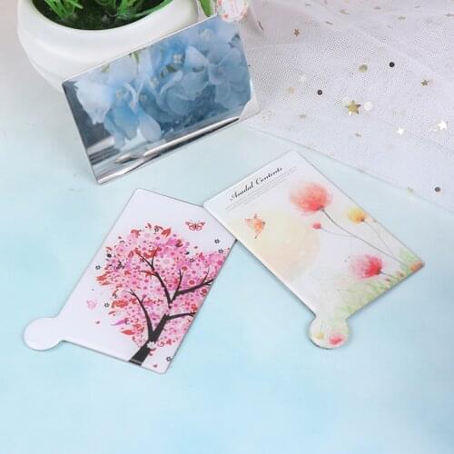 Card Style Pocket Mirror Makeup Mini Travel Stainless Steel Unbreakable Design Зеркало для макияжа espejo de maquillaje