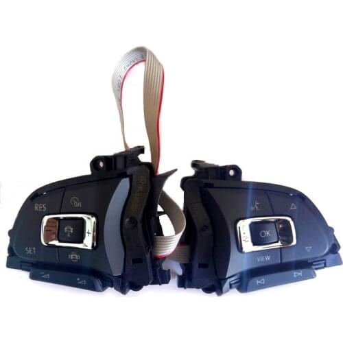 Multifunctional Steering Wheel Button Key with ACC MFSW Steer Switch for Golf 7 5G0 959 442 AB 5G0959442AB