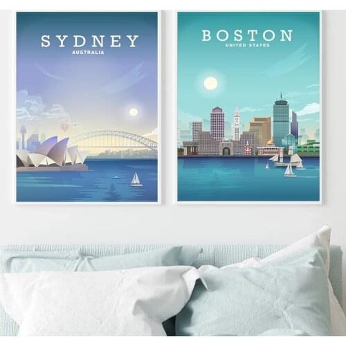 Modular Hd Prints Pictures York Paris Sydney City Map Paintings Home Decor Canvas Poster Wall Artwork For Living Room No Frame
