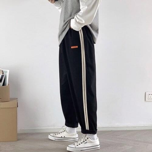 Men Oversize Wide Leg Pants 2019 Mens Straight Casual Ankle-Length Pants Chinese Style Summer Male Harem Pants