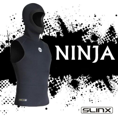 Slinx 3mm Neoprene Wetsuit Vest Have hat High Quality Basic Skin Wet Suit Black Pull Over Sleeveless Vest snorkeling surfing