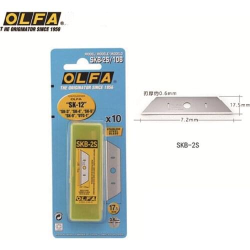 OLFA imported from Japan food safety knife SK-12 matching stainless steel blade 10 piece pack SKB-2S/10B