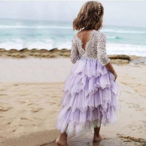 Girl Princess Dress Baby Childrens Clothing Tutu Backless Kids Dresses for Girls Clothes Wedding Party Gown Vestidos Robe Fille