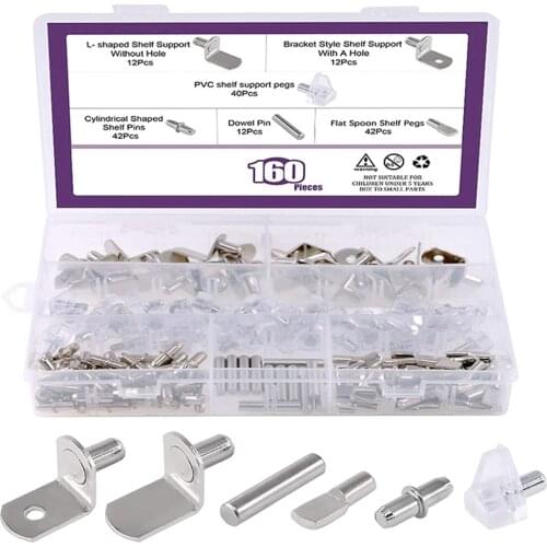 Shelf Support Pegs Metal Shelf Pins Support 6 Styles Shelf Rest Brackets Pins for Shelves Cabinet Furniture Closet