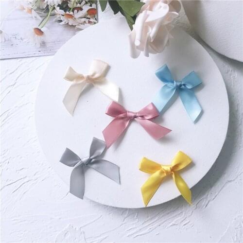 100pcs/lot colorful bow Bows DIY Craft Supplie Christmas Party Decor Gift Packing Bowknots Sewing Headwear Materials Applique