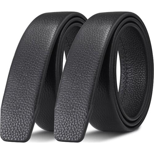 3.5CM Male Automatic Buckle Belt Without Buckle Belt Brand Mens Authentic Belt Jeans Leather Belt Mens waist belt jeans