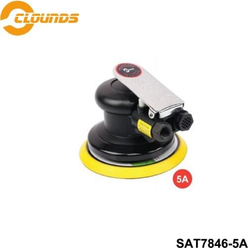 SAT7846 Light-Type Air Sander 5" 6" Self-Vacuum/Central-Vacuum Air Sander