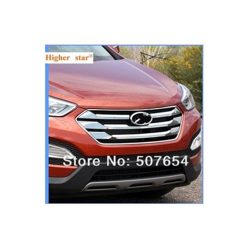 Higher star ABS with Chrome 5pcs car front grill decoration trim cover for Hyundai IX45/SANTAFE 2013-2016