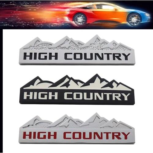 HIGH COUNTRY Snow Mountain car Hood Fender trunk Rear Decal Emblem Badge Sticker for Silverado Wrangler Renegade Grand Cherokee
