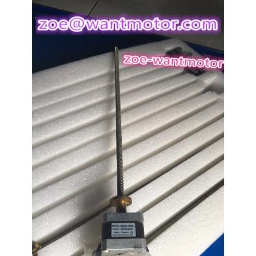 WANTAI nema17 Screw stepper motor 42BYGHW603L250 TR8*8(P2) 250MM 38N.cm 0.4A with Copper nut for 3D printer Z axis long screw