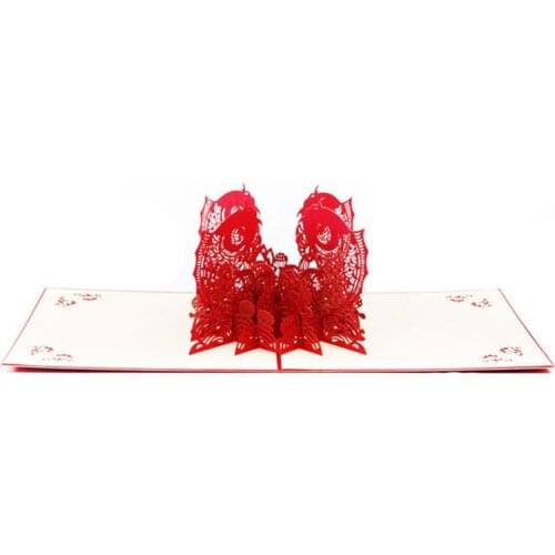 3D Pop Up Greeting Card Chinese New Year Fish Surplus Year After Year Christmas