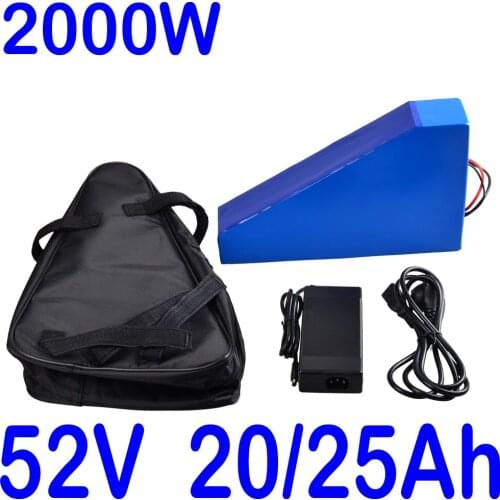 52V Electric Scooter Battery 52V 25AH Lithium ion Battery Pack 51.8V 25AH Electric Bike Battery for 48V 1000W 2000W Ebike Motor