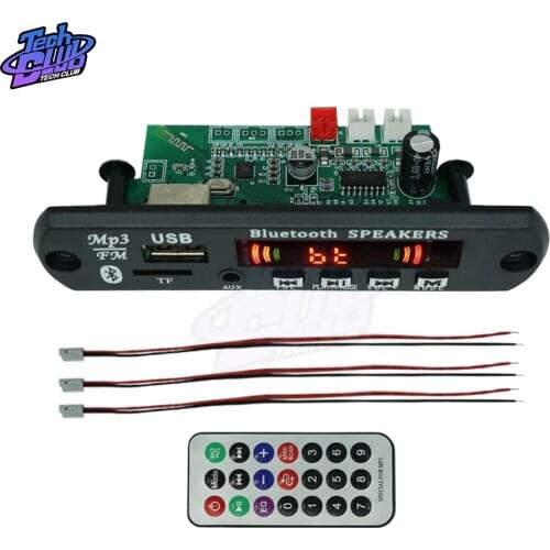 Car Audio USB TF FM Radio Module Wireless Bluetooth 12V MP3 WMA Decoder Board Support 2*15W Amplifier with Remote