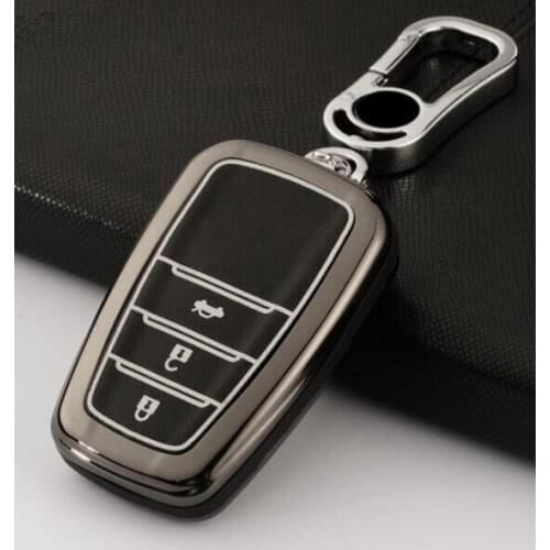 Gift TPU Key Cover Holder For Toyota Camry Highlander Prado Crown Land Cruiser Prius CHR C-HR RAV4 Corolla Vitz Smart Key Case