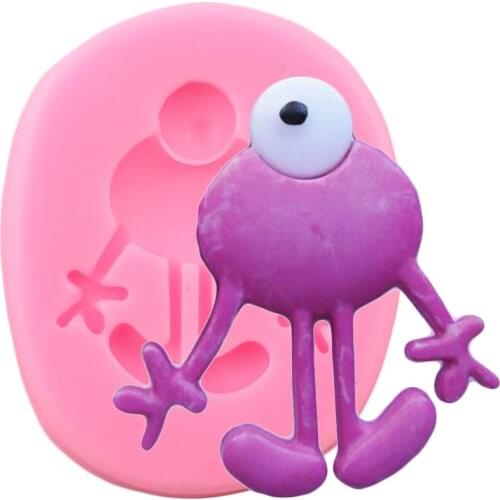 Cyclops Alien Silicone Mold Monsters Halloween Cupcake Topper Fondant Cake Decorating Tools Candy Clay Chocolate Gumpaste Moulds