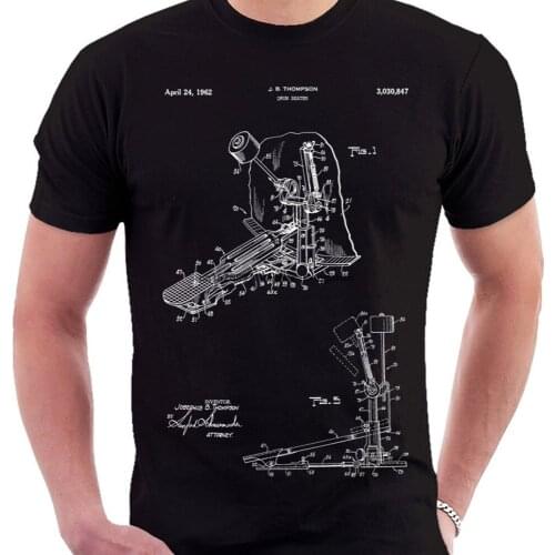 Drum Beater Patent Print T Shirt Patent Prints Patent Art T Shirt Vintage Blueprint Art