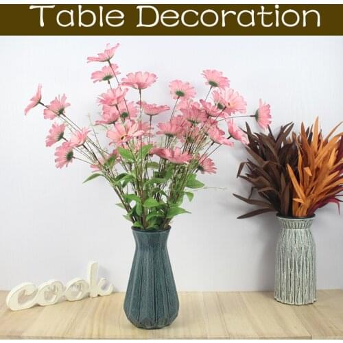 Artificial Daisy Flowers Fake Silk Floral Arrangements Bouquet for Home Centerpiece Vase Wedding Decor Table Kitchen No Vase
