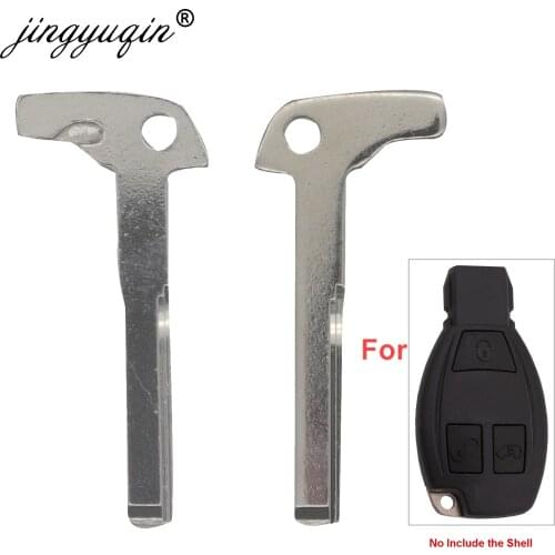 Jingyuqin 10pcs Smart Car Key Blank Insert for Mercedez Benz A E S G CLK SLK ML Class W220 Fob Uncut Blade Key Black