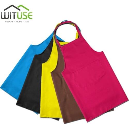 New Pure Color Cooking Kitchen Canvas Apron Unisex Woman Men Chef Waiter Cafe Shop BBQ Hairdresser Apron 10 colors