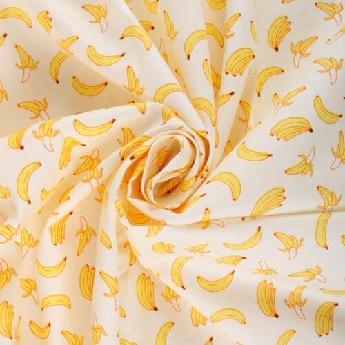 Nanchuang Banana Printed Twill Cotton Fabric For DIY Sewing&Quilting Pillow Cushion Sheet Baby Children Material 50x160cm