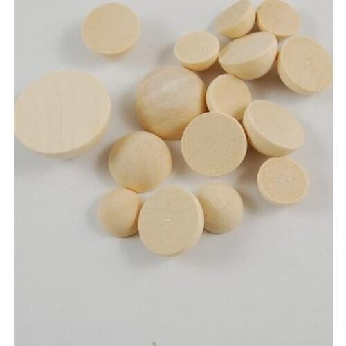 Natural 15/20/25/30mm Wood Beads Semicircle Bead Unfinished DIY Makeing for Accessories Jewelry Wooden
