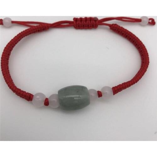 Wholesale Natural real jadesstone passepartout bracelet Adjust the length Good luck
