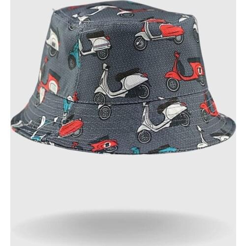 Motorcycle Pattern Special Design Unisex Bucket Hat