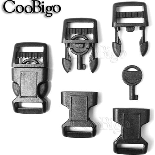 5pcs Police Handcuff Universal Key Lock Pin Hide in 5/8" Buckle Outdoor Survival Tactical Backpack Strap Paracord Bracelet