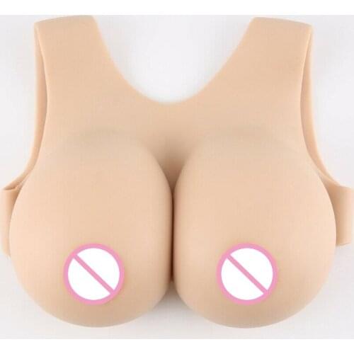 Realistic Breasts C-J Cup Silicone Prosthetic Breast Bodysuit Fake Transgender Breasts Body Suits for Crossdress