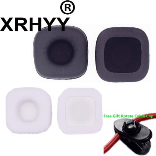 XRHYY 1 Pair Replacement Ear Pads Earpud Cushions Cover For Marshall Major On-Ear Pro Stereo Headphones + Free Rotate Cable Clip