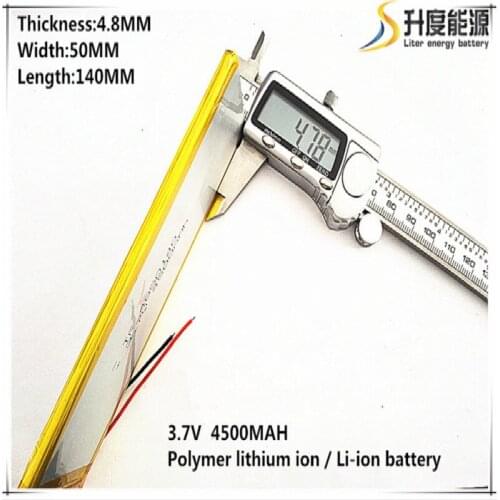 1pcs [SD] 3.7V,4500mAH,[4850140] Polymer lithium ion / Li-ion battery for TOY,POWER BANK,GPS,mp3,mp4,cell phone,speaker