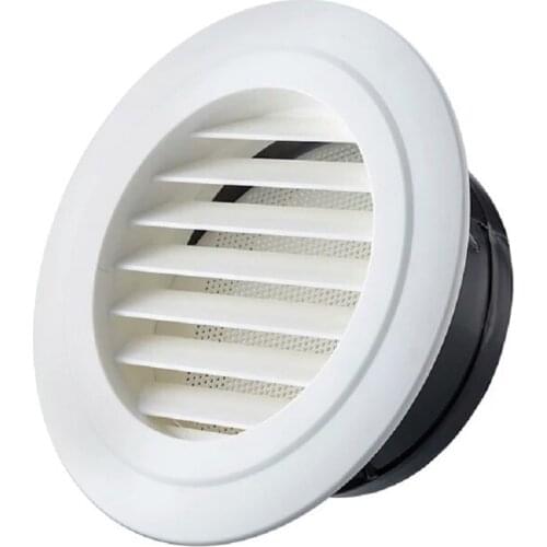 1X White Round ABC Ventilation Grille Air Grille Air Vent ASoffit Vent Screen Mesh For Camper RV Trailer Caravan Bathroom
