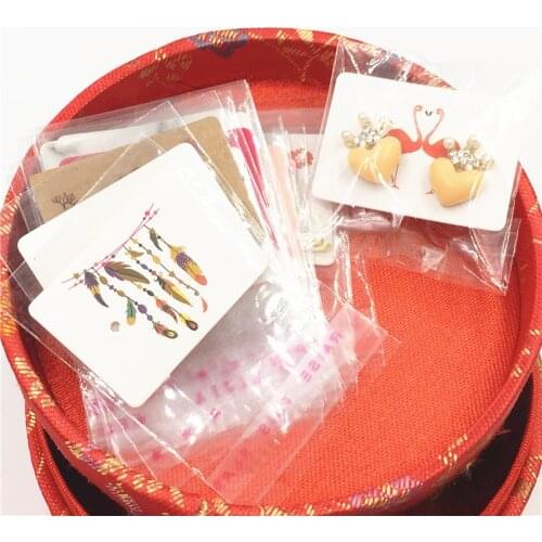 200Pcs 2.5x3.5cm Paper Fashion Earring Packaging Cards Multi-style Ear Studs Packaging Card Jewelry Display Card With OPP Bags