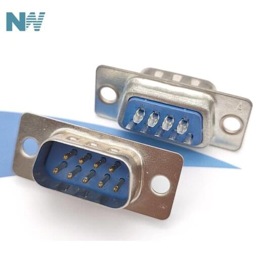 5Pcs/Lot Db9 Male Socket 9 Pin Connection Serial Port Straight Leg Rs232