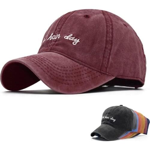 Mens Bad Hair Day Embroidery Baseball Cap Cotton Washed Adjustable Snapback Hat Women Men Hip Hop Dad Hats Panama All Matched